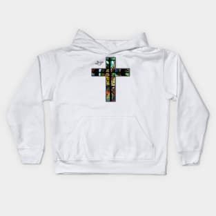 Stain Glass Cross Kids Hoodie